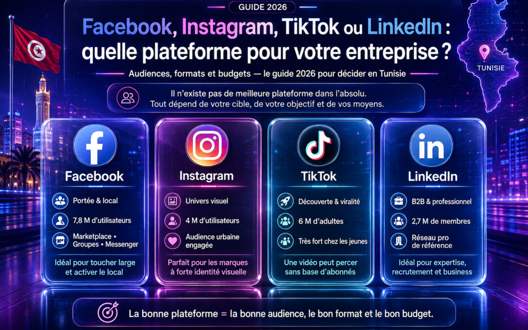 Facebook, Instagram, TikTok ou LinkedIn : quelle plateforme de réseaux sociaux pour votre entreprise ?