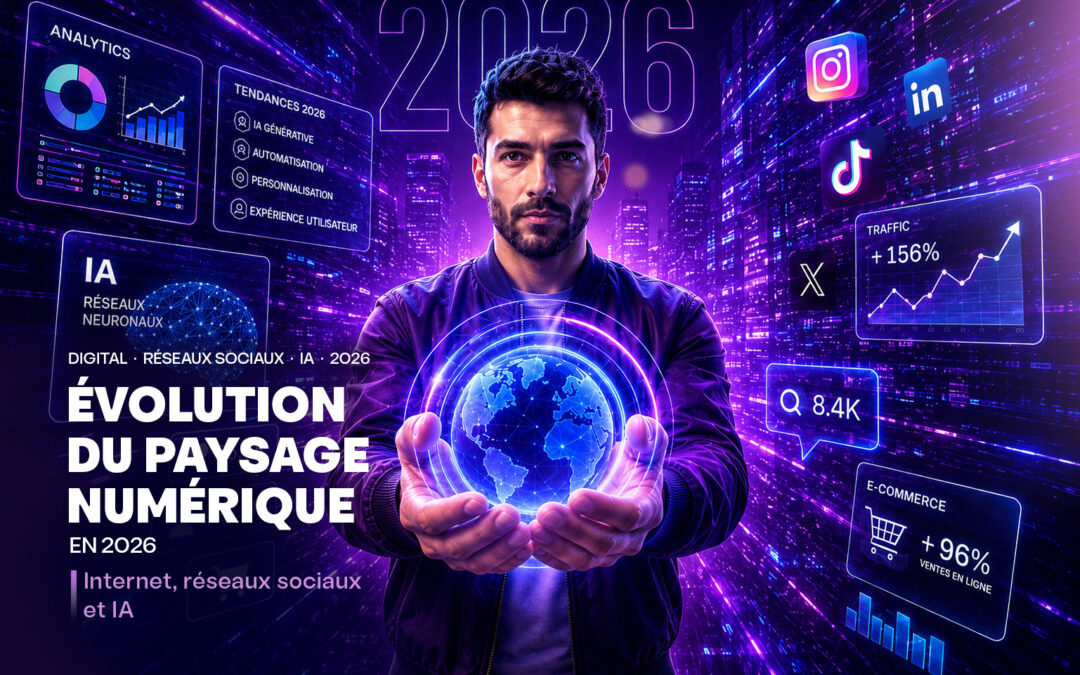 Évolution du paysage numérique en 2026 : Internet, réseaux sociaux et IA
