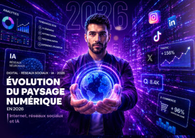 Évolution du paysage numérique en 2026 : Internet, réseaux sociaux et IA