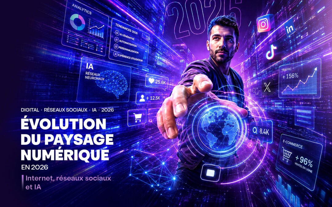 Évolution du paysage numérique en 2026 : Internet, réseaux sociaux et IA